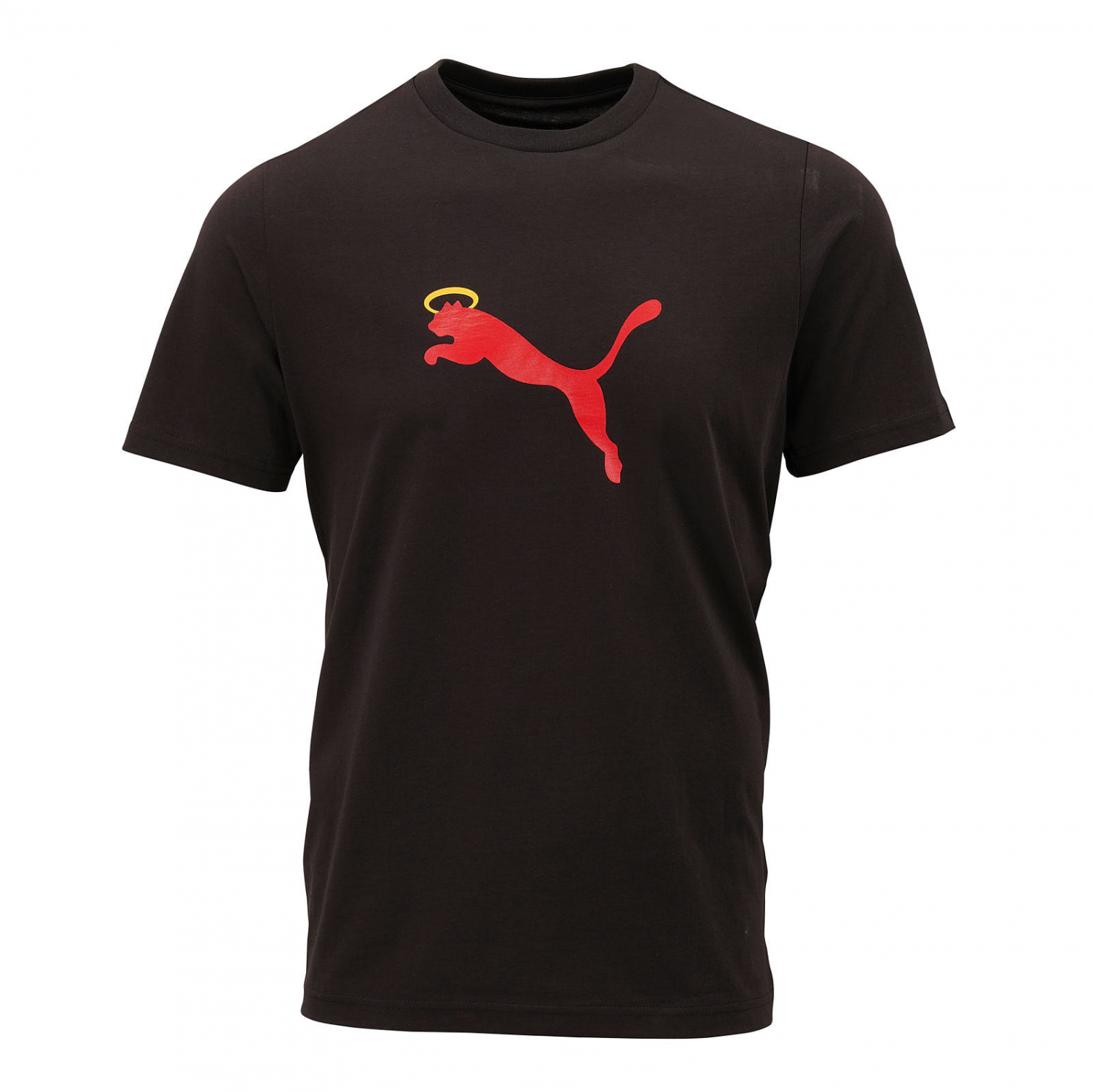 SAINTS X PUMA JUNIOR HALO CAT T-SHIRT BLACK 1 SAINTS X PUMA JUNIOR HALO CAT T-SHIRT BLACK